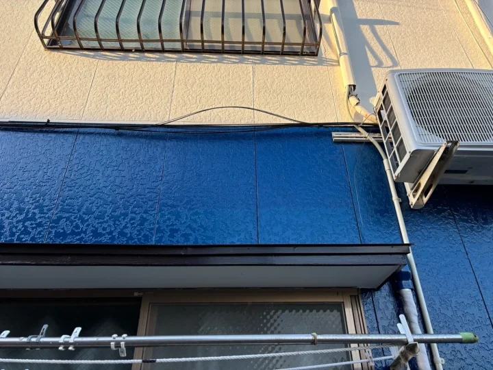 エアコン架台撤去後の塗装/佐賀市Mコーポ 外壁塗装
